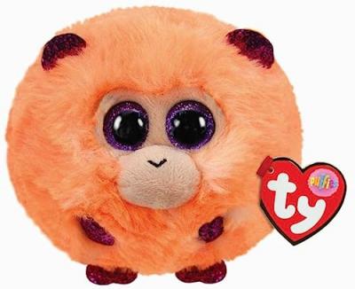 TY  Uk- Coconut Monkey Puffies Peluches, 2005130, Multicolore, 7cm