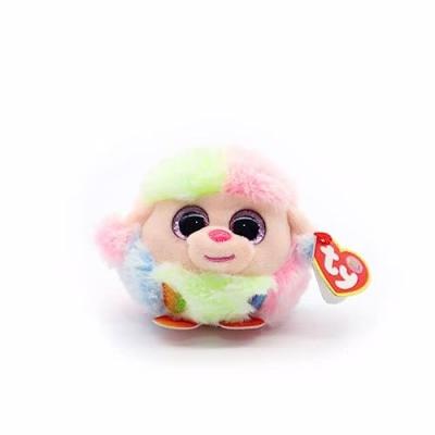 TY  Uk- Rainbow Poodle Puffies Peluches, 2005127, Multicolore, 7cm
