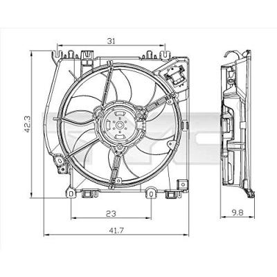 TYC Ventilateur de refroidissement du moteur  828-0001