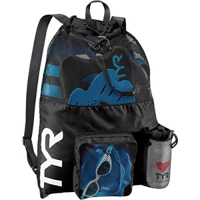 TYR  Big Mesh Mummy Sac de sport Mixte Adulte, Noir, 20 L