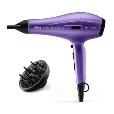 UFESA S&egrave;che-cheveux  X-Treme Shine 2600 W, moteur AC, technologie ionique &agrave; l'huile d'argan
