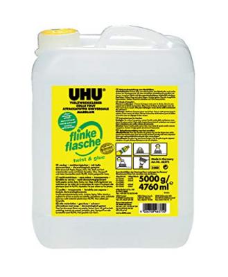 UHU   recharge colle twist & glue, sans solvant, bidon 5 kg noir