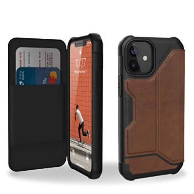 UAG  Metropolis Leather - Coque en cuir iPhone 12 Mini - Marron