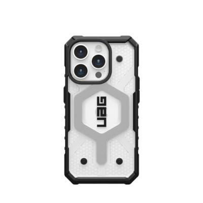 UAG Urban Armor Gear Pathfinder MagSafe Coque arri&egrave;re Apple iPhone 15 Pro glace, transparent