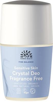 URTEKRAM D&eacute;odorant roll on Crystal deo sans parfum peaux sensibles 