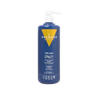 VALQUER Cheveux Gras Shampoing r&eacute;gulateur de graisse 0% 1000 ml 