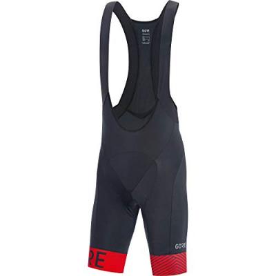 GORE WEAR GOREWEAR C5 Opti Bib Shorts Plus - BLACK-RED} - M}, BLACK-RED}