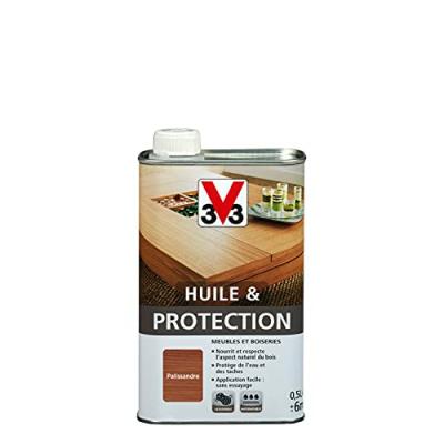 V33  Huile & protection pour meubles et boiseries, Palissandre 0,5L