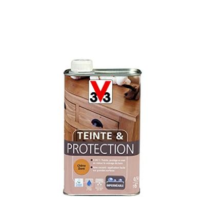 V33  101687 Teinte et Protection Meubles et Boiseries, Ch&ecirc;ne Dor&eacute; 0,5L
