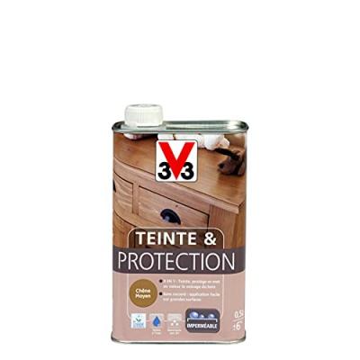 V33  101686 Teinte et Protection Meubles et Boiseries, Ch&ecirc;ne Moyen 0,5L
