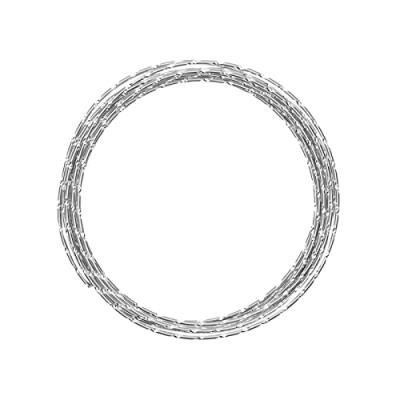  Fil aluminium cisel&eacute; - Argent - 5 m x 2 mm 