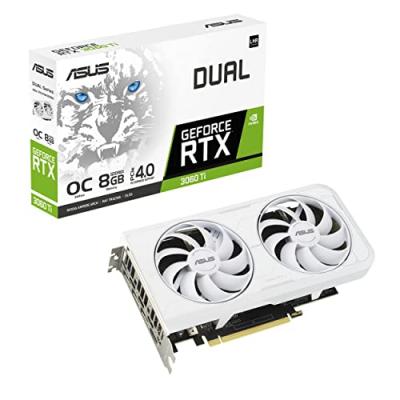 ASUS  Carte Graphique RTX 3060TI 8GB/DUAL-RTX3060TI-O8GD6X-WH