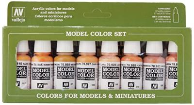 VALLEJO  FACE AND SKIN TONES COLOR SET (8) 70124- - Peinture acrylique