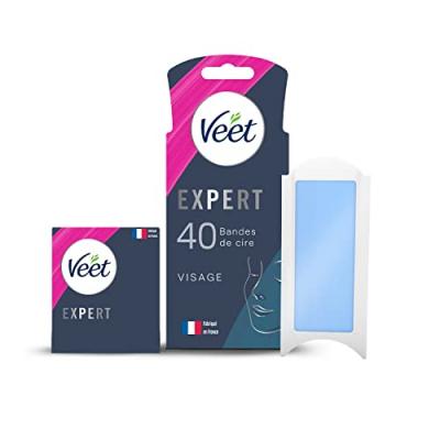 VEET  expert bandes de cire visage peaux sensibles x40