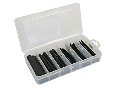 VELLEMAN  K/STB2G 143208 Lot de 85 gaines thermor&eacute;tractables avec adh&eacute;sif int&eacute;rieur Noir 10 cm