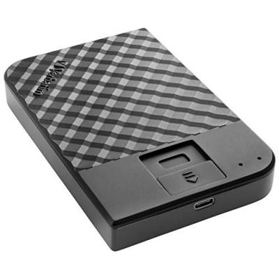 VERBATIM  53651 Disque Dur HDD Externe 2To 2.5 USB 3.1 Aluminium Noir