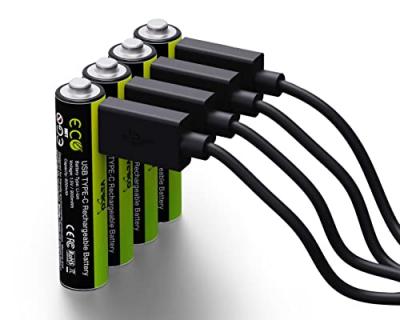 VERICO  4er-Pack AAA Akku-Batterien, Wiederaufladbar &uuml;ber USB-C