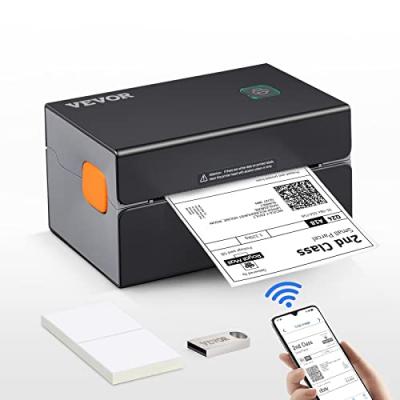 VEVOR Imprimante D'&eacute;tiquettes Thermique -  - 4x6 Code Barre Usb Bluetooth 150 Mm/S 300 Dpi Pour Colis Exp&eacute;dition - Noir