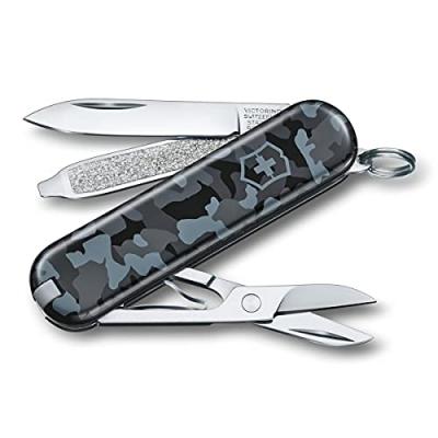 VICTORINOX Classic Navy Camouflage Couteau Suisse de Poche 58 mm - 7 Fonctions