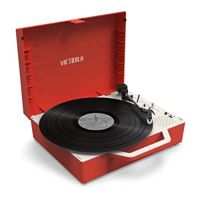 VICTROLA Platine vinyle Valise Bluetooth Durable Re-Spin Rouge 