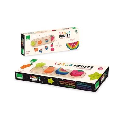 VILAC Puzzle encastrement 1, 2, 3 et 4 fruits 
