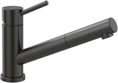 VILLEROY & BOCH Robinet cuisine Como Shower, anthracite, Sans nettoyant