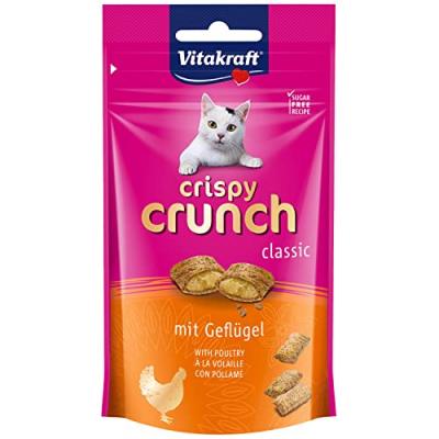 VITAKRAFT  Crispy Crunch C&oelig;ur Poulet Friandise pour Chat 60 g
