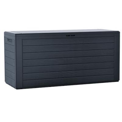VOUNOT Coffre de rangement exterieur 280l en pp 116x44x55cm style bois anthracite