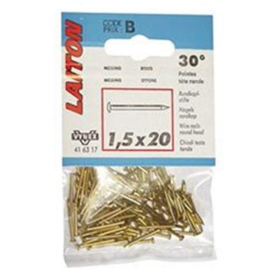 VYNEX Pointe &agrave; t&ecirc;te ronde - laiton - 1.5x16 mm