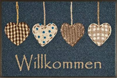 WASH AND DRY Wash + Dry - Tapis Cottage Hearts 50x75, Rouge