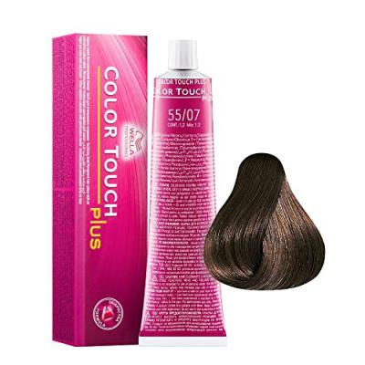 WELLA  Color Touch Plus 55/07 Lot de 2 bo&icirc;tes de 2 x 60 ml Marron clair