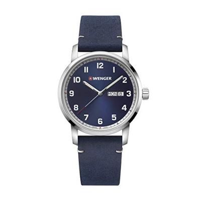 WENGER  Montre &agrave; affichage analogique bleu nuit / argent