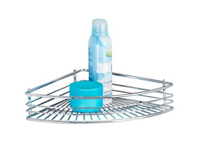 WENKO  &Eacute;tag&egrave;re d'angle mural Milano - montage mural, Acier, 31.5 x 6 x 22 cm, Chrom&eacute;