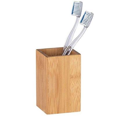 WENKO  23983100 gobelet &agrave; dents padua, bambou, 7 x 11 x 7 cm, marron