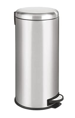 WENKO Poubelle de cuisine &agrave; p&eacute;dale  leman inox - 30 litres