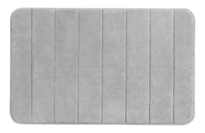 WENKO Tapis de bain Memory Foam Stripes, gris clair, 50 x 80 cm 