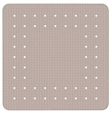 WENKO Tapis antid&eacute;rapant pour douche Mirasol taupe 54x54cm