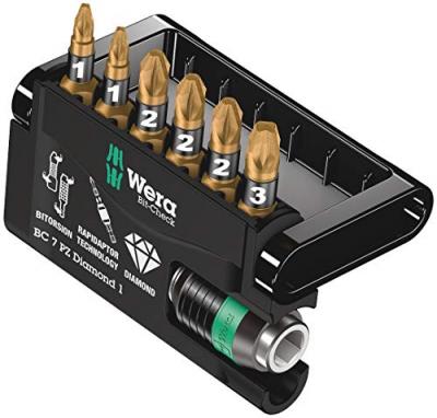 WERA  bit-check 7 pz diamond 1 embouts+support universel DFX-541340