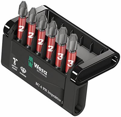 WERA Assortiment d'embouts Mini-Check Impaktor, 6 pi&egrave;ces, PH