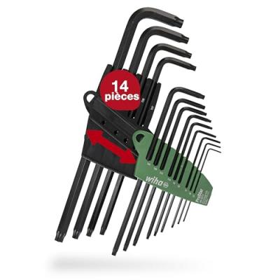 WIHA  jeu de cl&eacute;s m&acirc;les en &eacute;tui prostar torx, 13 pcs, oxyd&eacute; noir