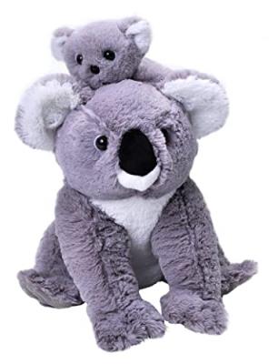 WILD REPUBLIC  peluche Koala 30 cm en peluche grise 2 pi&egrave;ces