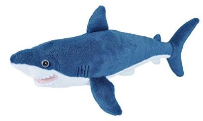 WILD REPUBLIC  requin c&acirc;lin junior 20 cm en peluche bleu/blanc