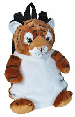 WILD REPUBLIC  sac &agrave; dos tigre junior 2,7 litres peluche marron/blanc
