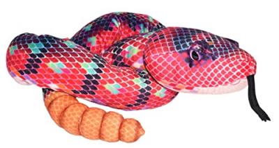 WILD REPUBLIC - Plush Snake-54, 23527, Rouge Vert