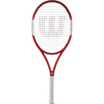 WILSON  Raquette de tennis Six One Lite 102 - Mixte - Rouge et blanc 