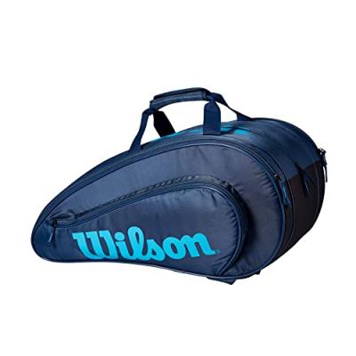 WILSON  Sac de Padel Rak Pak, Pour Jusqu'&agrave; 6 Raquettes, Bleu Marine/Bleu, WR8901701001