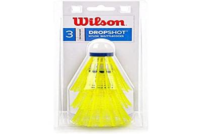 WILSON  Dropshot 77 Badminton Shuttlecocks Jaune 3 Units