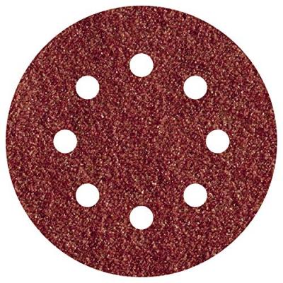 WOLFCRAFT  2253000 5 Disques Abrasifs Auto-agrippants &Oslash; 125 Mm, Perfor&eacute;s, Corindon Grains 240