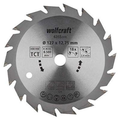 WOLFCRAFT  Lame scie circulaire CT - 18 dents - &Oslash; 127 x 12.75 mm