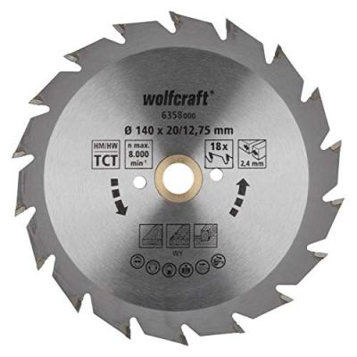 WOLFCRAFT  Lame scie circulaire CT - 18 dents - &Oslash; 140 x 12.75 mm